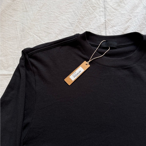 Black Skims boyfriend long sleeve shirt Women’s M Onyx NWT - Picture 2 of 4